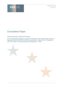 Consultation Paper - European Banking Authority