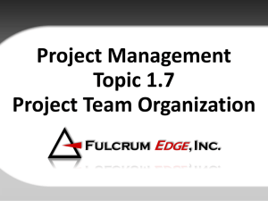 1.7 Project Team Organization