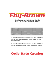 Code Date Catalog - Eby