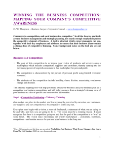 mapping your company's competitive awareness