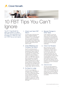 10 FBT Tips You Can't Ignore - Crowe Horwath International