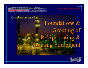 Foundations & Grouting of Reciprocating & Rotating Equipment