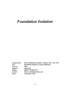 Foundation Isolation