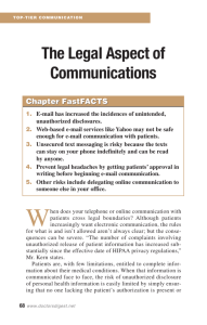 The Legal Aspect of Communications