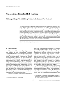 Categorizing Risks for Risk Ranking