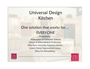 Universal Design Kitchen - Family and Consumer Sciences