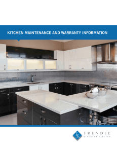 Care and Maintenance - Frendel Kitchens Limited