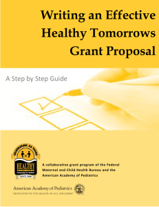 Writing an Effective Healthy Tomorrows Grant Proposal