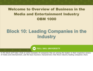 Block 10: Leading Companies in the Industry