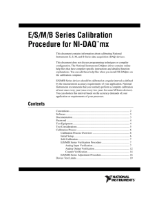 E/S/M/B Series Calibration Procedure for NI
