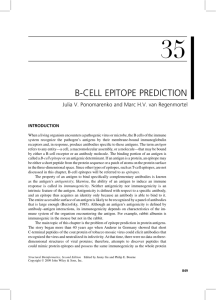B-CELL EPITOPE PREDICTION