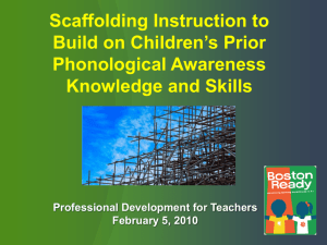 Powerpoint Scaffolding Instruction to Build on Childrens Prior PA