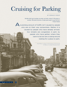 Cruising for Parking - Donald Shoup