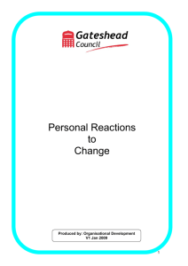 Personal Reactions to Change