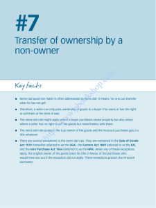 Transfer of ownership by a non
