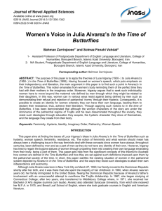 Women's Voice in Julia Alvarez's In the Time of Butterflies