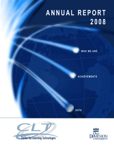 ANNUAL REPORT 2008 - Center for Learning & Teaching