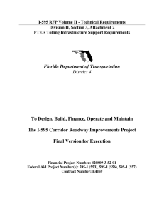 Florida Department of Transportation District 4 To Design, Build