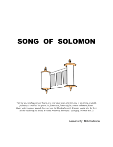 Song Of Solomon Bible Class Books