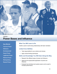 Power Bases and Influence