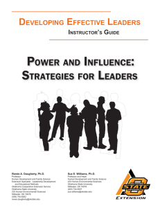 power and influence: strategies for leaders