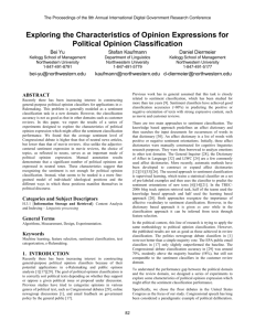 Exploring the Characteristics of Opinion Expressions for Political