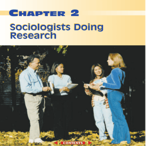 Sociology and You Chapter 2 - Research - Hatboro