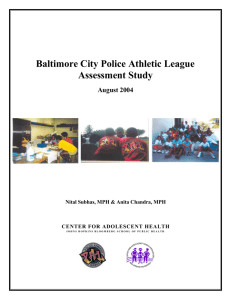 Baltimore City Police Athletic League Assessment Study