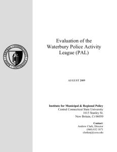 Evaluation of the Waterbury Police Activity League (PAL)