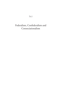 Federalism, Confederalism and Consociationalism
