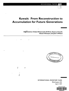 Kuwait: From Reconstruction to Accumulation for Future Generations