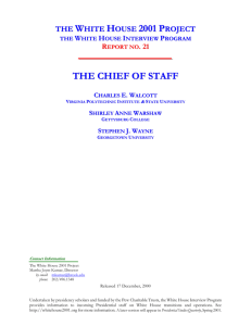 the chief of staff - White House Transition Project