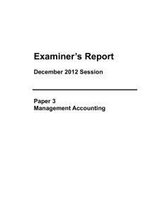 Examiner's Report