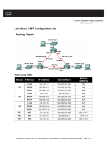 Lab: Basic OSPF Configuration Lab