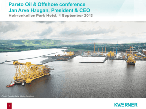 Kvaerner's presentation at Pareto Securities' Oil & Offshore
