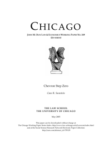 Chevron Step Zero - University of Chicago Law School