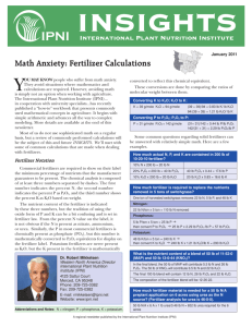 Math Anxiety: Fertilizer Calculations