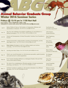 Winter 2016 - Animal Behavior Graduate Group