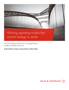 Winning operating models that convert strategy to