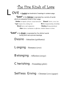 The Five Kinds of Love The Five Kinds of Love