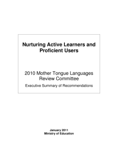Nurturing Active Learners and Proficient Users