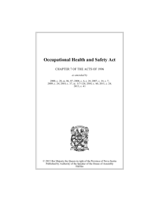 Occupational Health and Safety Act