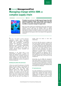 Managing change within IBM: a complex supply chain