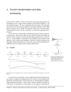 Chapter 4: Fourier transformation and data processing