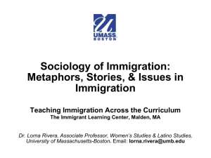 Sociology of Immigration - The Immigrant Learning Center