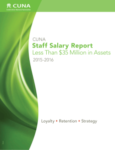 Staff Salary Report - Credit Union National Association