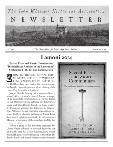 Lamoni 2014 - John Whitmer Historical Association