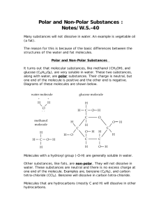 Polar and Non-Polar Substances : Notes/W.S.-40