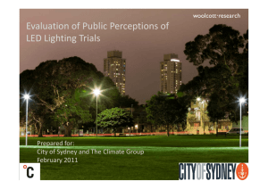 Evaluation of Public Perceptions of p LED Lighting Trials