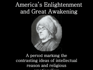 America's Enlightenment and Great Awakening